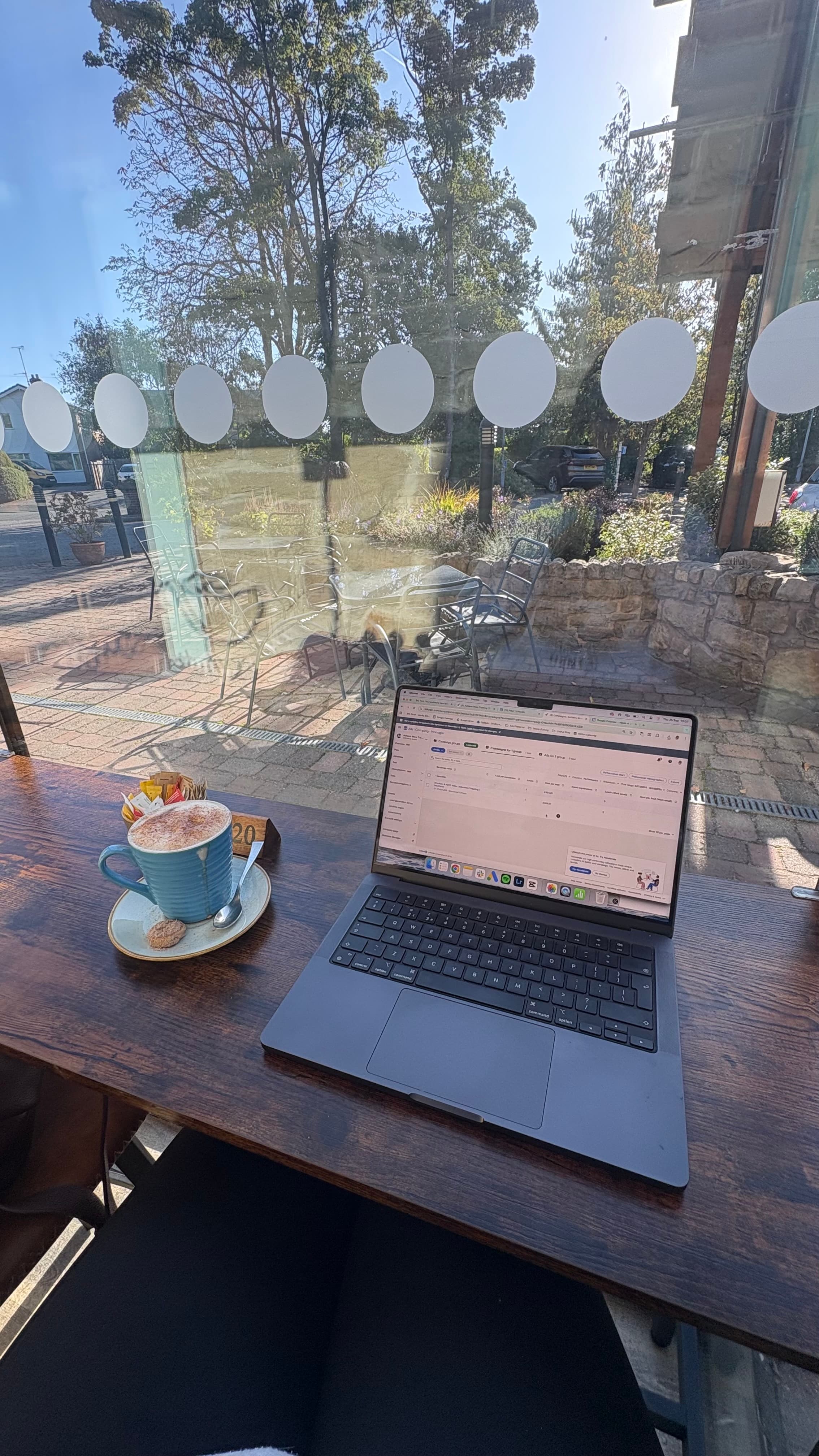 Working at a café